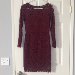 Burgundy Short Dress